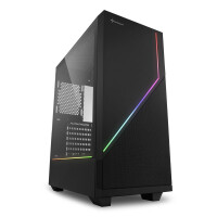 Sharkoon RGB FLOW - Midi Tower - PC - Schwarz - ATX -...