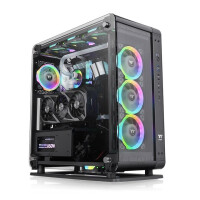 Thermaltake Core P6 Tempered Glass Mid Tower - Midi Tower - PC - Schwarz - SPCC - Gehärtetes Glas - Gaming - Blau - Grün - Rot