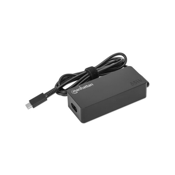 Manhattan USB-C Power Delivery Laptop-Netzteil 65 W abnehmbares EU-Stromkabel integriertes