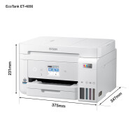 Epson EcoTank ET-4856 - Tintenstrahl - Farbdruck - 4800 x 1200 DPI - A4 - Direktdruck - Wei&szlig;
