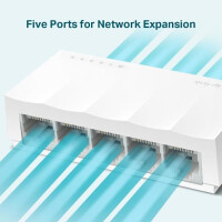 TP-LINK LS1005 - Unmanaged - Fast Ethernet (10/100) -...