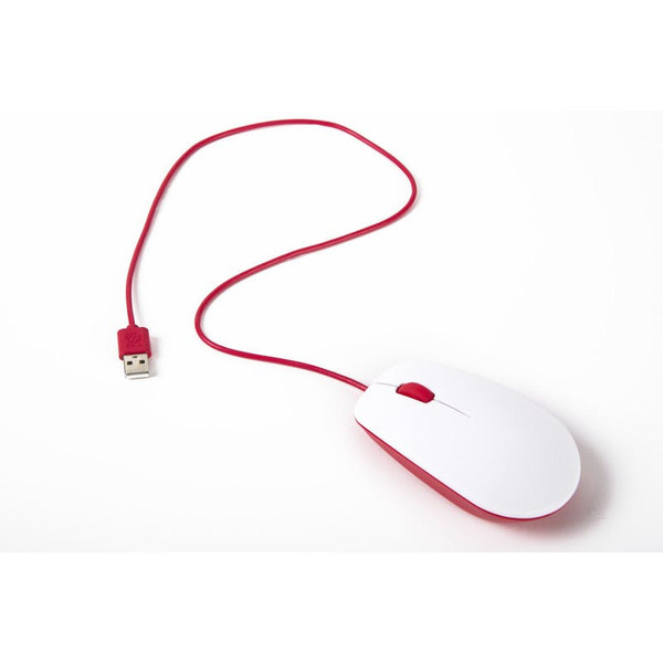 Raspberry Pi maus weiß USB Maus Optisch Weiß Rot