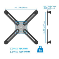 Manhattan VESA-Adapter Set Für Monitore ohne VESA-Bohrungen