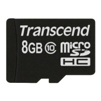 Transcend TS8GUSDC10 - 8 GB - MicroSDHC - Klasse 10 - NAND - 90 MB/s - Schwarz