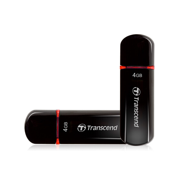 Transcend JetFlash 600 - 4 GB - USB Typ-A - 2.0 - Kappe - 10,3 g - Schwarz