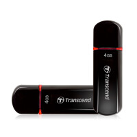 Transcend JetFlash 600 - 4 GB - USB Typ-A - 2.0 - Kappe - 10,3 g - Schwarz