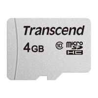 Transcend microSDHC 300S 4GB - 4 GB - MicroSDHC - Klasse 10 - NAND - 20 MB/s - 10 MB/s