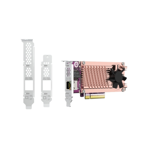 QNAP QM2 CARD - M.2 - PCIe - Niedriges Profil - PCI 3.0 - RJ-45 - Silber