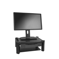 StarTech.com Monitorst&auml;nder mit Schublade - H&ouml;henverstellbar - Freistehend - 10 kg - 33 cm (13 Zoll) - 81,3 cm (32 Zoll) - H&ouml;henverstellung - Schwarz