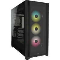 Corsair iCUE 5000X RGB - Midi Tower - PC - Kunststoff - Stahl - Geh&auml;rtetes Glas - Schwarz - ATX,EATX,ITX - Gaming