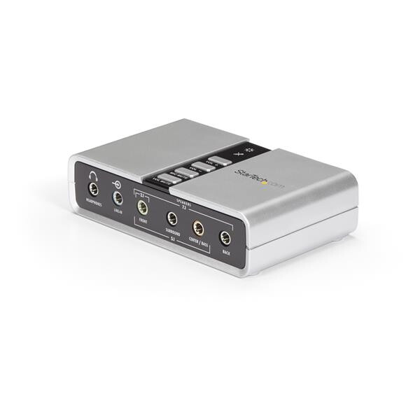 StarTech.com USB Soundbox 7.1 Adapter - externe USB Soundkarte mit SPDIF Didital Audio - 7.1 Kanäle - 16 Bit - USB