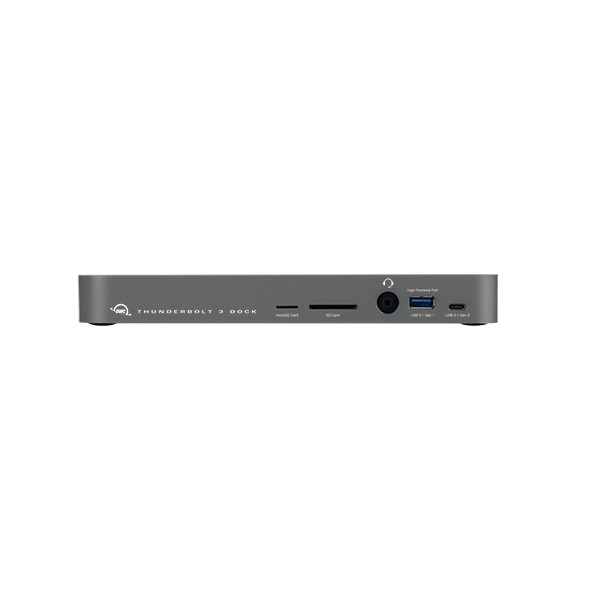OWC OWCTB3DK14PSG - Verkabelt - Thunderbolt 3 - 85 W - 3,5 mm - Grau - MicroSD (TransFlash),MicroSDHC,MicroSDXC,SD,SDHC,SDXC