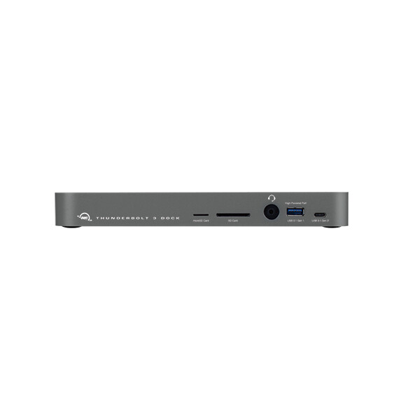 OWC OWCTB3DK14PSG - Verkabelt - Thunderbolt 3 - 85 W - 3,5 mm - Grau - MicroSD (TransFlash),MicroSDHC,MicroSDXC,SD,SDHC,SDXC