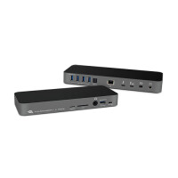 OWC OWCTB3DK14PSG - Verkabelt - Thunderbolt 3 - 85 W - 3,5 mm - Grau - MicroSD (TransFlash),MicroSDHC,MicroSDXC,SD,SDHC,SDXC