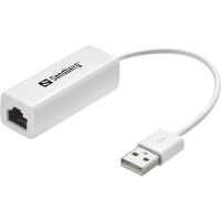 SANDBERG USB to Network Converter - Verkabelt - USB - Ethernet - 480 Mbit/s - Wei&szlig;