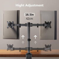 Techly Schreibtischhalterung für 2 LCD TV LED 13-32 Klemme schwarz
