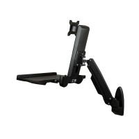 StarTech.com Wandmontage Sitz-/ Steh Workstation - 1 Monitor - Schwarz - 61 cm (24 Zoll) - 360° - 90° - -5 - 35° - 8 kg