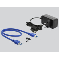 Delock 42612 - HDD-Gehäuse - 3.5 Zoll - SATA - 5 Gbit/s - USB Konnektivität - Schwarz