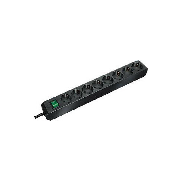 Brennenstuhl 1159300018 - 3 m - 8 AC-Ausgänge - Schwarz - Kunststoff - Schwarz - 1 Stück(e)