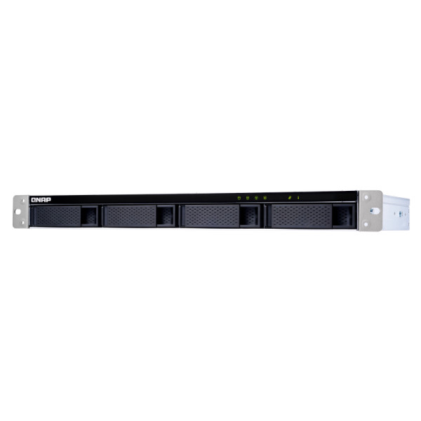 QNAP TL-R400S - HDD / SSD-Gehäuse - 2.5/3.5 Zoll - Serial ATA III - 6 Gbit/s - Hot-Swap - Schwarz - Grau