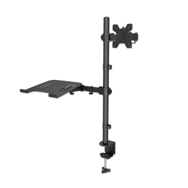 IC Intracom Tischhalterung mit Monitorarm und Notebookablage