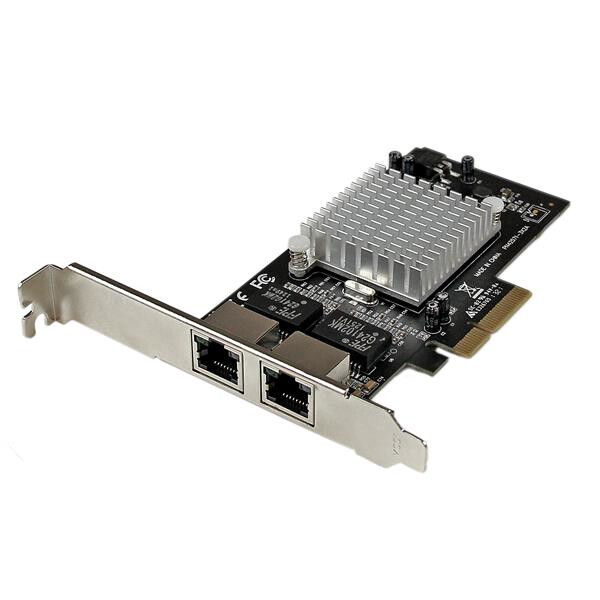 StarTech.com 2 Port PCI Express Gigabit Ethernet Netzwerkkarte - PCIe Server Adapter - Eingebaut - Verkabelt - PCI Express - Ethernet - 2000 Mbit/s - Aluminium - Schwarz
