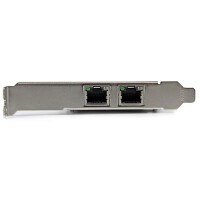 StarTech.com 2 Port PCI Express Gigabit Ethernet Netzwerkkarte - PCIe Server Adapter - Eingebaut - Verkabelt - PCI Express - Ethernet - 2000 Mbit/s - Aluminium - Schwarz