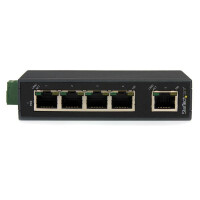 StarTech.com Industrieller 5 Port Ethernet Switch zur DIN-Schienen Montage - Unmanaged - Fast Ethernet (10/100) - Vollduplex - Rack-Einbau