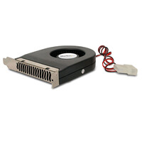 StarTech.com Interner Slotblech Gehäuselüfter mit 4-Pin LP4-Molex - Kühler - 2200 RPM - 32 dB - 6,9 cfm - Schwarz