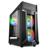 Sharkoon VG6-W RGB - Midi Tower - PC - Schwarz - ATX -...