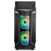 Sharkoon VG6-W RGB - Midi Tower - PC - Schwarz - ATX -...