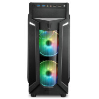 Sharkoon VG6-W RGB - Midi Tower - PC - Schwarz - ATX -...