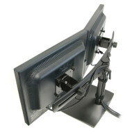 Ergotron DS Series DS100 Dual Monitor Desk Stand - Horizontal - 14 kg - 61 cm (24 Zoll) - 75 x 75 mm - 100 x 100 mm - Schwarz