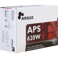 Inter-Tech Argus APS - 620 W - 115 - 230 V - 47 - 63 Hz - +12V1,+12V2,+3.3V,+5V,+5Vsb,-12V - Aktiv - 103 W