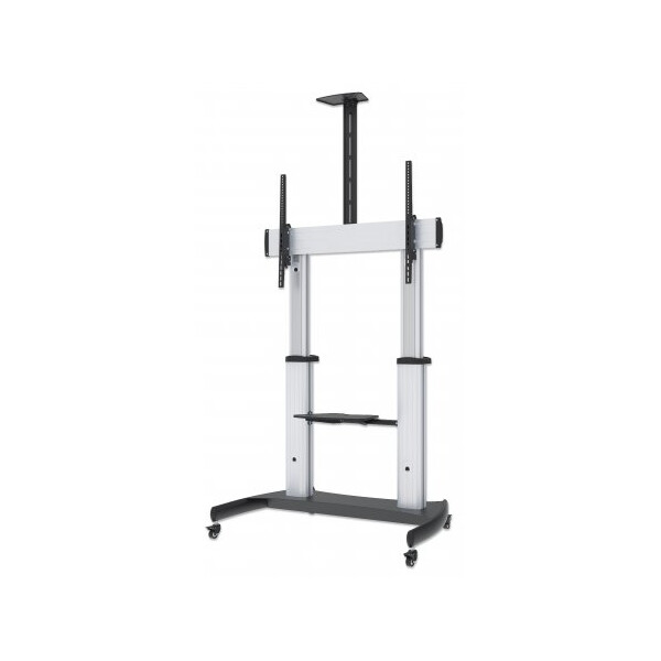 Manhattan Premium Multimedia TV-Ständer auf Rollen mit besonders hoher Traglast , Aluminiu