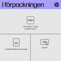 HP 4K USB-C Multiport Hub EMEA-INTL English Loc-Euro plug
