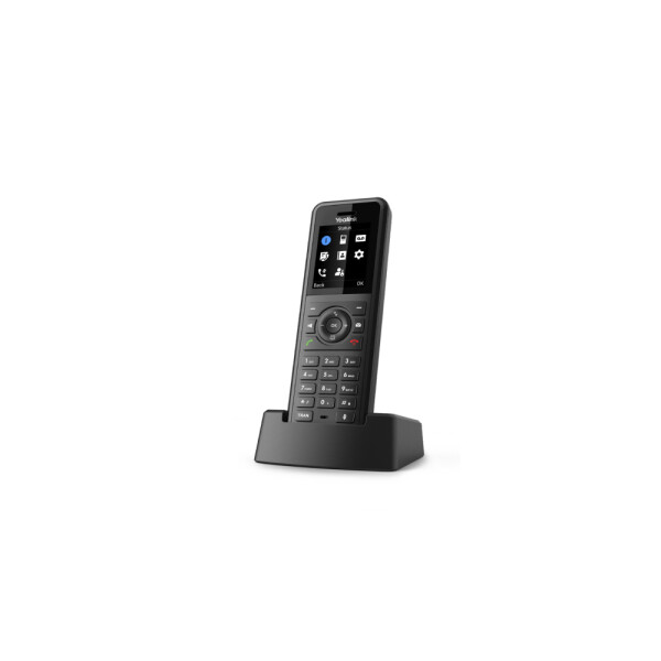Yealink W57R - IP-Telefon - Schwarz - Kabelloses Mobilteil - Tisch/Bank - Tropfsicher - Staubresistent - Kratzresistent - Schockresistent - Auslaufsicher - Spritzwassergeschützt - IP54