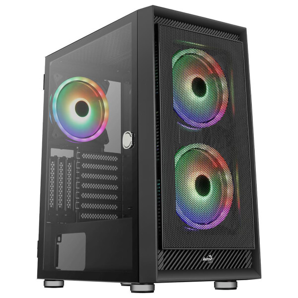 AEROCOOL ADVANCED TECHNOLOGIES Aerocool Graphite V3 - Midi Tower - PC - Schwarz - ATX - micro ATX - Mini-ITX - ABS - SPCC - Stahl - Blau - Grün - Rot