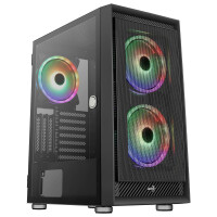 AEROCOOL ADVANCED TECHNOLOGIES Aerocool Graphite V3 - Midi Tower - PC - Schwarz - ATX - micro ATX - Mini-ITX - ABS - SPCC - Stahl - Blau - Gr&uuml;n - Rot