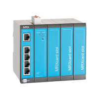 Insys icom MRX5 LAN - mod. LAN-Router - Ethernet-WAN - Schnelles Ethernet - Blau - Grau