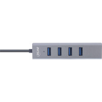 InLine USB 3.2 USB-Typ C Multi Hub 4x USB-A 5Gb/s OTG Metallgeh&auml;use