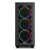 Sharkoon Geh&auml;use RGB Hex ATX 1xGlas schwarz - Geh&auml;use - ATX