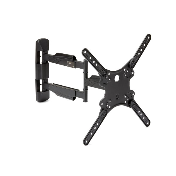 StarTech.com TV-Wandhalterung vollbeweglich - 35 kg (32-55 Zoll) VESA-Displays - Universal-Flachbildfernseher Monitorhalter mit niedrigem Profil - Heavy Duty - einstellbarer Schwenkarm - 100 x 100 mm - 400 x 400 mm - -12 - 2° - -90 - 90° - Stahl - Schwarz