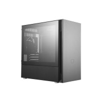 Cooler Master Silencio S400 - Mini Tower - PC - Schwarz - micro ATX - Mini-ITX - Kunststoff - Stahl - Geh&auml;rtetes Glas - 16,6 cm
