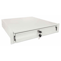 Intellinet 19" Schublade - 2 HE - abschließbar - 466 mm Tiefe - für Schränke ab 600 mm Tiefe - grau - Schubladeneinheit - Grau - Stahl - 35 kg - 2U - 48,3 cm (19 Zoll)