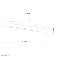 Neomounts by Newstar Tastatur- und Maushalter - 750 mm - 230 mm - 790 mm - 130 mm - 250 mm - 2,5 kg