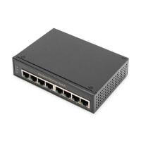 DIGITUS Industrial 8-Port Gigabit Switch, Unmanaged