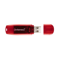Intenso Rainbow Line - 128 GB - USB Typ-A - 2.0 - 28 MB/s - Kappe - Rot - Transparent