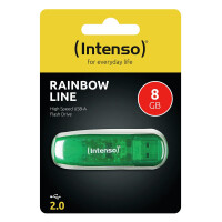 Intenso Rainbow Line - 8 GB - USB Typ-A - 2.0 - 28 MB/s - Kappe - Grün