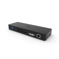 i-tec USB 3.0 / USB-C Dual Display Docking Station HDMI DVI + VGA - Kabelgebunden - USB 3.2 Gen 1 (3.1 Gen 1) Type-A - 3,5 mm - 10,100,1000 Mbit/s - Schwarz - Kensington